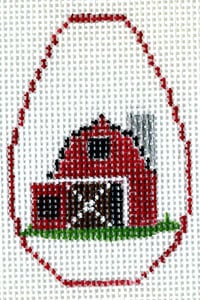 The Meredith Collection Barn Key Chain Needlepoint Canvas