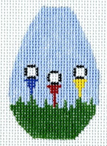 The Meredith Collection Ball and Tees Key Chain Needlepoint Canvas