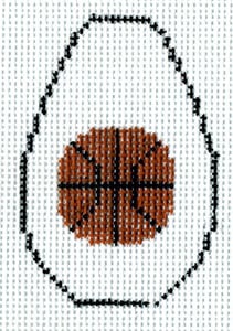 The Meredith Collection Basketball Key Chain Needlepoint Canvas