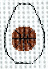 The Meredith Collection Basketball Key Chain Needlepoint Canvas