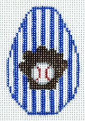The Meredith Collection Baseball and Glove Key Chain Needlepoint Canvas