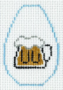 The Meredith Collection Beer Mug Key Chain Needlepoint Canvas