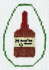 The Meredith Collection Bourbon Makers Mark Key Chain Needlepoint Canvas