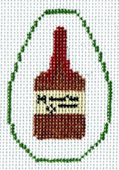 The Meredith Collection Bourbon Makers Mark Key Chain Needlepoint Canvas