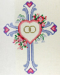 Lee's Needle Arts Cross Heart Needlepoint Canvas