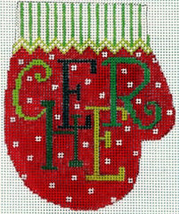 The Meredith Collection Cheer Mitten Ornament Needlepoint Canvas
