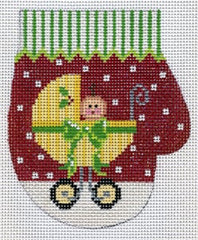 The Meredith Collection Baby Carriage Yellow Ornament Needlepoint Canvas