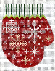 The Meredith Collection Christmas Snowflakered Ornament Needlepoint Canvas