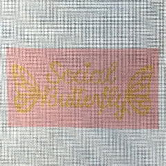 The Gingham Stitchery Kirkland Design Studios Social Butterfly Insert Needlepoint Canvas