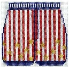 The Meredith Collection Boxers of the Month July Needlepoint Canvas