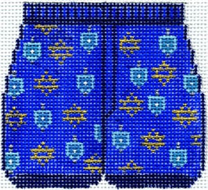The Meredith Collection Boxers Star of David & Dreide Needlepoint Canvas
