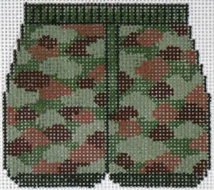 The Meredith Collection Boxers Camouflage Needlepoint Canvas