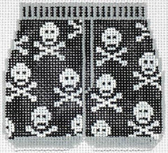 The Meredith Collection Boxers Skull and Crossbones Needlepoint Canvas