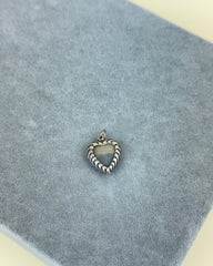 Vintage Sterling Silver Puffy Heart Charms