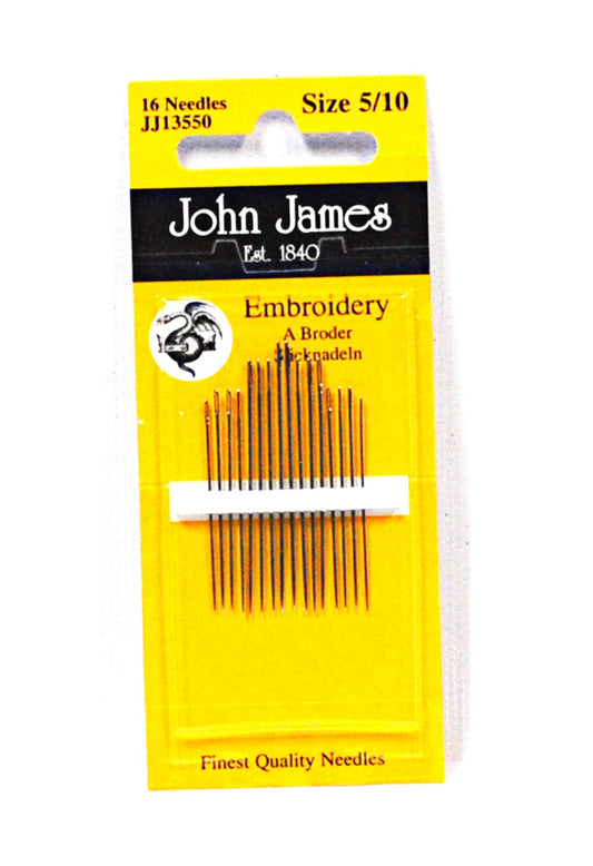 John James Embroidery Needle Assortment Size 5/10