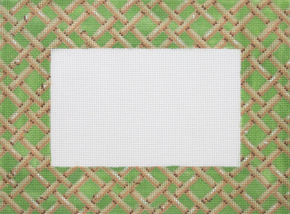 Associated Talents Woven Bamboo Picture Frame Needlepoint Canvas