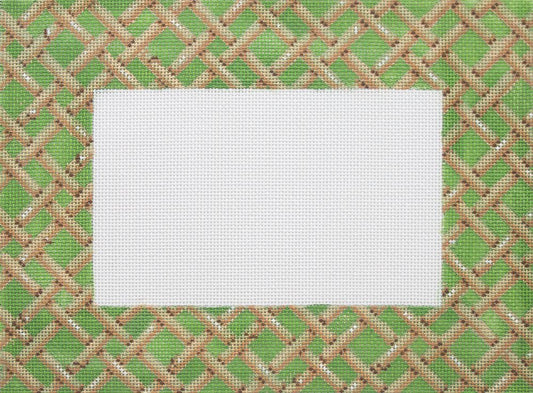 Associated Talents Woven Bamboo Picture Frame Needlepoint Canvas