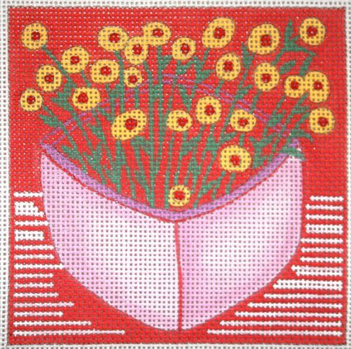 Maggie Co Tiny Flowers Needlepoint Canvas