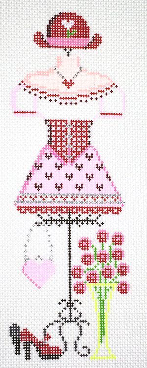 Painted Pony Designs Valentines Dress Needlepoint Canvas