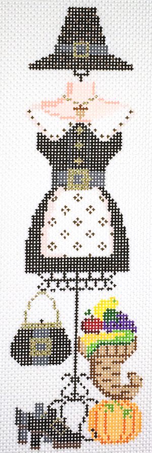 Painted Pony Designs Pilgrim Dress Needlepoint Canvas