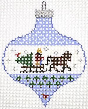 Painted Pony Designs Tree Farm Sampler Ornament Needlepoint Canvas