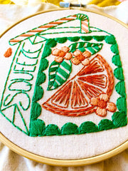 Hook Line and Tinker Orange Juice Box Complete Embroidery Kit