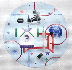 Painted Pony Designs Hockey Round Needlepoint Canvas