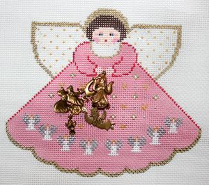 Painted Pony Designs Angelic Angels (pink) Angel w/c Needlepoint Canvas