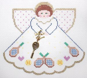 Painted Pony Designs Tennis (white) Angel w/charms Needlepoint Canvas