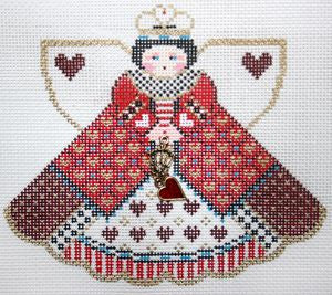 Painted Pony Designs Queen of Hearts (red) Angel w/c Needlepoint Canvas