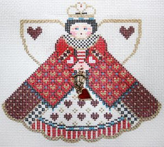 Painted Pony Designs Queen of Hearts (red) Angel w/c Needlepoint Canvas