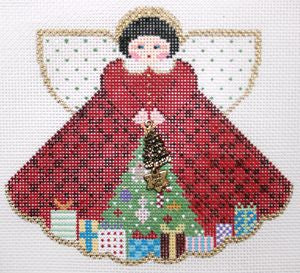 Painted Pony Designs Under the Tree Angel w/charms Needlepoint Canvas