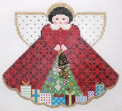 Painted Pony Designs Under the Tree Angel w/charms Needlepoint Canvas