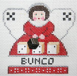 Painted Pony Designs Bunco (red) Mini-Angel Needlepoint Canvas