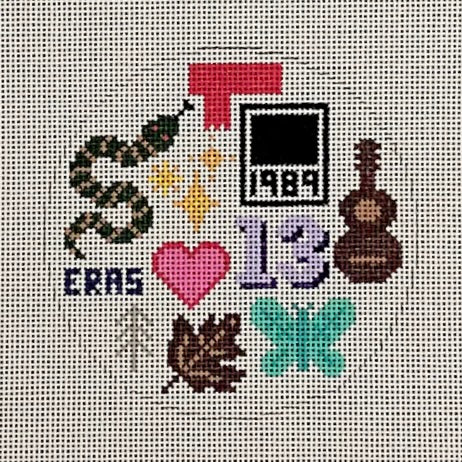 Love MHB Studio Eras Ornament Needlepoint Canvas