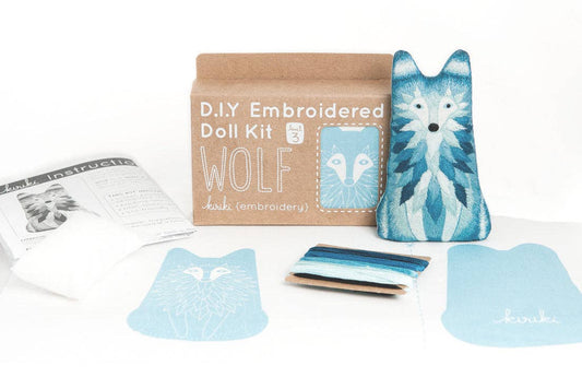 Kiriki Press Wolf Doll Embroidery Kit