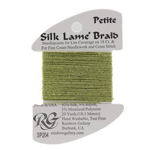 Rainbow Gallery Silk Lame Braid Petite - 204 Green Olive