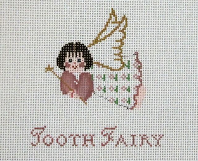 Painted Pony Designs Tooth Fairy in Pink Needlepoint Canvas