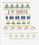 Painted Pony Designs I Love Santa Mini-Soc Ornament Needlepoint Canvas