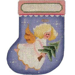 Rebecca Wood Designs Baby Angel Mini Stocking Needlepoint Canvas