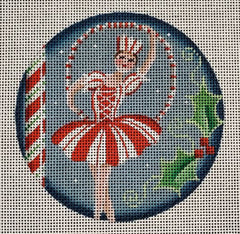 Rebecca Wood Designs Candy Cane Dancer Needlepoint Canvas - 18M