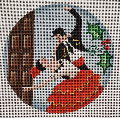Rebecca Wood Designs Choclate Dancer Needlepoint Canvas - 18M