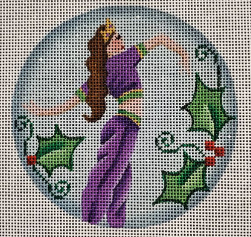 Rebecca Wood Designs Moon Lite Sky with Santa Needlepoint Canvas - 18M