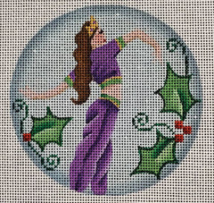 Rebecca Wood Designs Moon Lite Sky with Santa Needlepoint Canvas - 18M