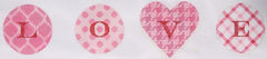 Kate Dickerson Needlepoint Collections Bright Disk Letters Love Set Of Four on One Canvas Needlepoint Canvas