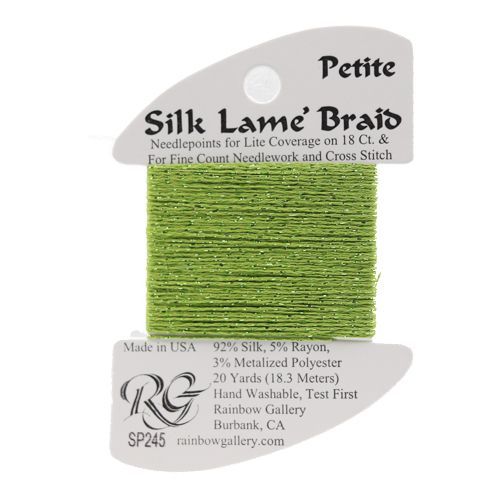 Rainbow Gallery Silk Lame Braid Petite - 245 Green Banana