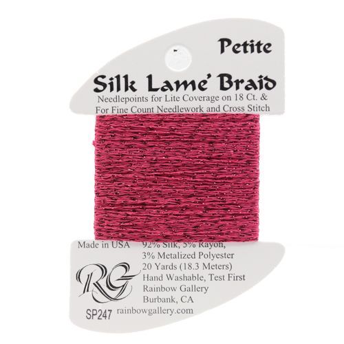 Rainbow Gallery Silk Lame Braid Petite - 247 Paris Pink