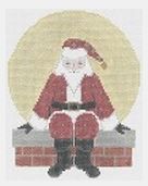 Painted Pony Designs Chimney-Top Santa Needlepoint Canvas