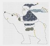 Painted Pony Designs Polar Bear Santa Needlepoint Canvas