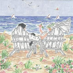 Cooper Oaks Design Bride & Groom Needlepoint Canvas